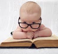 baby with book